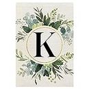 Initial Garden Flag - Double-Sided Printing Spring Garden Flag,Spring Garden Banner for Burlap Floral Home Sweet Home Front Door