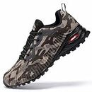 Kricely Chaussures de Trail Homme Respirantes Antidérapantes Chaussure de Randonnée Trekking Outdoor Fitness Chaussures de Marche（Camouflage 46）