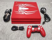 Sony PlayStation 4 Pro PS4 Spider-Man Red Console & Controller Limited Edition