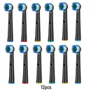 12PCS Black Replacement Brush Heads For Oral B Electric Toothbrush Advance Power Vitality Precision