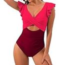 Prime Deals of The Day Lightning Deals Cute One Piece Swimsuit for Women Plus Swim Suit String Bikini Swimsuit for Women Underwire Bathing Suits Metallic One Piece Cyber of Monday 2024