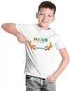 Republic/Independence Day Kids Tshirt (4-5 Years) White