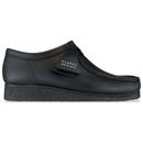 Clarks Originals Mens Shoes - Wallabee Shoes - Black Leather