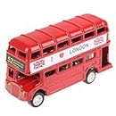 ''Vivid'' Retro Bronze Metal London Bus Figurine for Living Room Decorations for Desktop Party Gifts (RED)