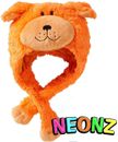My Pillow Pets Premium Peluche Chapeau Neonz Orange Fluo Chien Chapeau