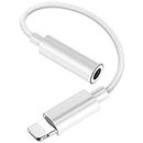iPhone Headphones Adapter,[Apple MFi Certified] Lightning to 3.5mm Audio AUX Jack Dongle Adaptor Headset Cable Converter Earphone Music Accessories Compatible with iPhone 14/13/12/11/XS//XR/X/8/7
