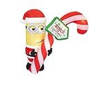 Gemmy 7Ft. Tall Christmas Inflatable Minion Kevin Holding Candycane Indoor/Outdoor Holiday Decoration