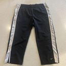 Nike Women's Black Activewear Sweat Pants RN#56323 Used Capris 100% Polyester