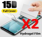 2X Hydrogel Film Screen Protector For Samsung Galaxy S7 S8 S9 S10 NOTE 10 5G +
