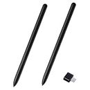 2 Pack Galaxy Tab S9 Ultra S Pen Replacement for Samsung Galaxy Tab S9 Plus Stylus Pen Replacement for Samsung Galaxy Tab S9 Pen Without Bluetooth (Black) Type-C Convertor