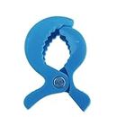 Safe-O-Kid Stroller Seat Cover Clips, Pram Toy Holder, Buggy Accessory for Baby, Blue
