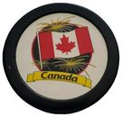 🇨🇦 TEAM CANADA 🌠💫🌟 RARE DOME INLAY OFFICIAL HOCKEY PUCK LINDSAY MFG. CANADA