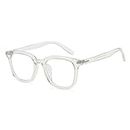 HAOMAO Retro Square Blue Light Blocking Glasses For Men Women Clear Optical Frames Uv400 C4Transparent
