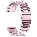 Fullmosa 4 Colores para Correa Metálica de Reloj de Liberación Rápida, Pulsera Reloj de Acero Inoxidable, Rosa 20mm