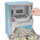 ASRIO Piggy Bank for Boys Girls Adult, Mini Safe for Kids, Electronic ATM Machine Savings with Code for Real Money, Christmas Idea Gifts