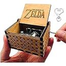 Cuzit The legend of Zelda Movie Theme antico intagliato Music Box della manovella carillon in legno giocattolo