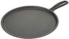 Classica Pre-Seasoned Cast Iron Flat Pan, 28 cm Black