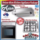 Deluxe 60cm Kitchen Apls Package Electric SS Oven Gas Cooktop Pull-Out Rangehood