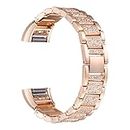 Watch Strap Band for Fitbit Charge 2 Smart Watch,TenYun Bling Bling Crystal Stainless Steel Watch Band Wrist Strap