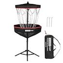 HIAARO Portable Disc Golf Basket | 16 Chains Disc Golf Targets | Foldable Frisbee Golf Target for Easy Moving