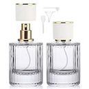 Segbeauty Cologne Travel Bottle Refillable, 2 Pack 50ml Empty Perfume Spray Bottles, Glass Perfume Atomizer Vintage Cologne Sample Container Travel Essentials for Frangrance Toiletries Cosmetic