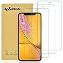 [3-Pack] Compatible with Apple iPhone XR and iPhone 11 Screen Protector, Gueche Tempered Glass Film 99.99% HD Clarity Screen Protector, 6.1-inch Case Friendly, [Easy Installation]