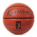 Kuangmi Authentic Series Basketball,Made for Indoor & Outdoor Game Ball,Composite Leather,Men's Official Size 7 29.5", Brown