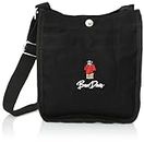Ben Davis Gorilla Embroidered Canvas Mini Shoulder Bag, Black, Free Size