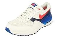 Nike Air Max Systm (Gs) Sneaker, White Bright Crimson Midnight Navy, 5.5 UK