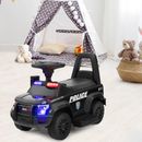 Costway Police Car Toddler Push Battery Powered Ride On Plastic in Black | 17 H x 24 W x 17 D in | Wayfair TQ10111US-BK
