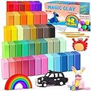 Air Dry Clay 42 Colors, Modeling Clay for Kids, DIY Molding Magic Clay for with Tools, Soft & Ultra Light, Toys Gifts for Age 3 4 5 6 7 8+ Years Old Boys Girls Kids