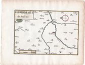 1634 Nicolas Tassin Antique Map Soissons, Cuffies, Crouy, Courmelles, France
