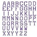 J.CARP 52 violette Alphabet-Patches von A bis Z, zum Aufbügeln oder Aufnähen für Kleidung, Hüte, Schuhe, Rucksäcke, Handtaschen, Jeans, Jacken usw.