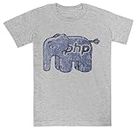 Jinbetee Elefante PHP Vintage T-Shirt Grigia A Maniche Corte per Bambini