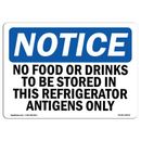 SignMission OSHA Notice - No Food Or Drinks To Be Stored in This Refrigerator Sign Plastic in Black/Blue/White | 18 H x 24 W x 0.1 D in | Wayfair