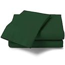 Rohi Bedding Fitted Sheet & Pillowcase Set – 16”/40cm Deep Pocket Percale Polycotton Bed Sheets, Breathable, Extra Soft and Comfortable - Super King, Green