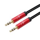 Cable estéreo para auriculares blindado JuicEBitz® auxiliar de 3,5 mm conector a conector (macho a macho)