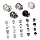 EXCEART 25pcs Decor Anti Exposure Fixed Brooches Shawl Pin Anti-explosion Buckle Women's Pearl Collar Button