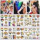 Lgbt Tatuaggi, Hillylolly 10 Fogli Tatuaggi Temporanei Arcobaleno, Tatuaggi Gay, Tatuaggio Pride, Adesivi Gay Pride, Impermeabile, Rimovibile, per Festa Celebrazioni del Gay Pride Gadget