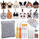 Needle Felting Kit，12 Pieces Doll Making Wool Needle Felting Starter Kit with Instruction,Felting Foam Mat and DIY Needle Felting Supply for DIY Craft Animal Home Decoration Birthday Gift