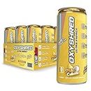 EHPlabs OxyShred Ultra Energy Drink - Performance Carbonated Healthy Energy Drink with B Vitamins & Amino Acids, Zero Sugar, Zero Carbs & Zero Calories, Natural Clean Caffeine, Pina Colada (12-Pack)