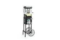 Nostalgia Popcorn Maker Machine - Professional Cart With 2.5 Oz Kettle Makes Up to 10 Cups - Vintage Popcorn Machine Movie Theater Style - Black