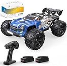 DEERC Brushless Extreme High Speed RC Truck, 1:16 4X4 RTR Fast RC Cars for Adults, Max 42mph All Terrains RC Monster Truck, Off Road Hobby Electric Vehicle Gift for Boys, 2 Battery