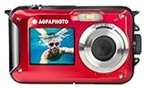 AgfaPhoto WP8000 - Cámara de Fotos Digital Impermeable, 24 MP, Color Rojo