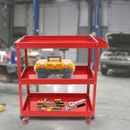 JOYDING 3 Tier Rolling Utility Cart Heavy Duty Tool Cart Metal in Red | 34.65 H x 30.51 W x 19.09 D in | Wayfair JOYDING202205311608