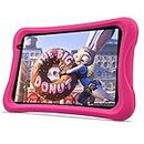 PRITOM Android 10 Go, 8 inch Kids Tablet, Parental Control, Wi-Fi, Quad Core Processor, 2GB RAM, 32GB ROM, HD IPS Screen, 2.0 Front + 8.0 MP Rear Camera, with Kids-Tablet Case(Pink)
