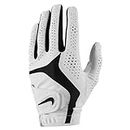 Nike Dura Feel X Golf Glove Junior L Left Hand (Pearl White/Black) (L)