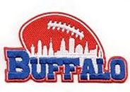 MJshop29 Rugby Fan City of Buffalo American Football Fan Favorite Team Iron On Patches for Clothing Backpacks Jeans Motorcycle Patch Sew On Custom Jackets Hats Tactical Bags