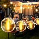 Outdoor String Lights 65.5ft Garden Festoon Light Mains Powered with 30+2 Shatterproof G40 LED Bulbs, Waterproof Hanging Patio Lighting for Indoor Outside Gazebo Pergola Backyard Balcony Cafe Party