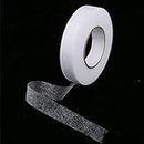 Wefab Iron on Double Sided Fusible Fabric Roll Buckram Interfacing Interlining 20mm Wide 100 Yards Long Sewing Accessory (1) White